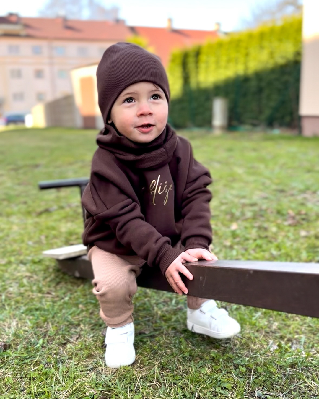 Mikina Fluffy Čokoláda