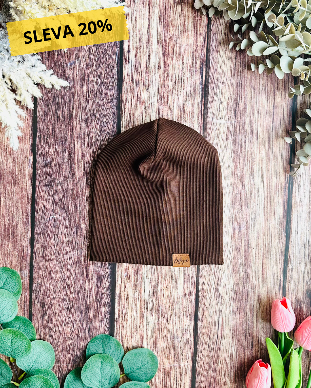 Čepička "Beanie" Čokoláda