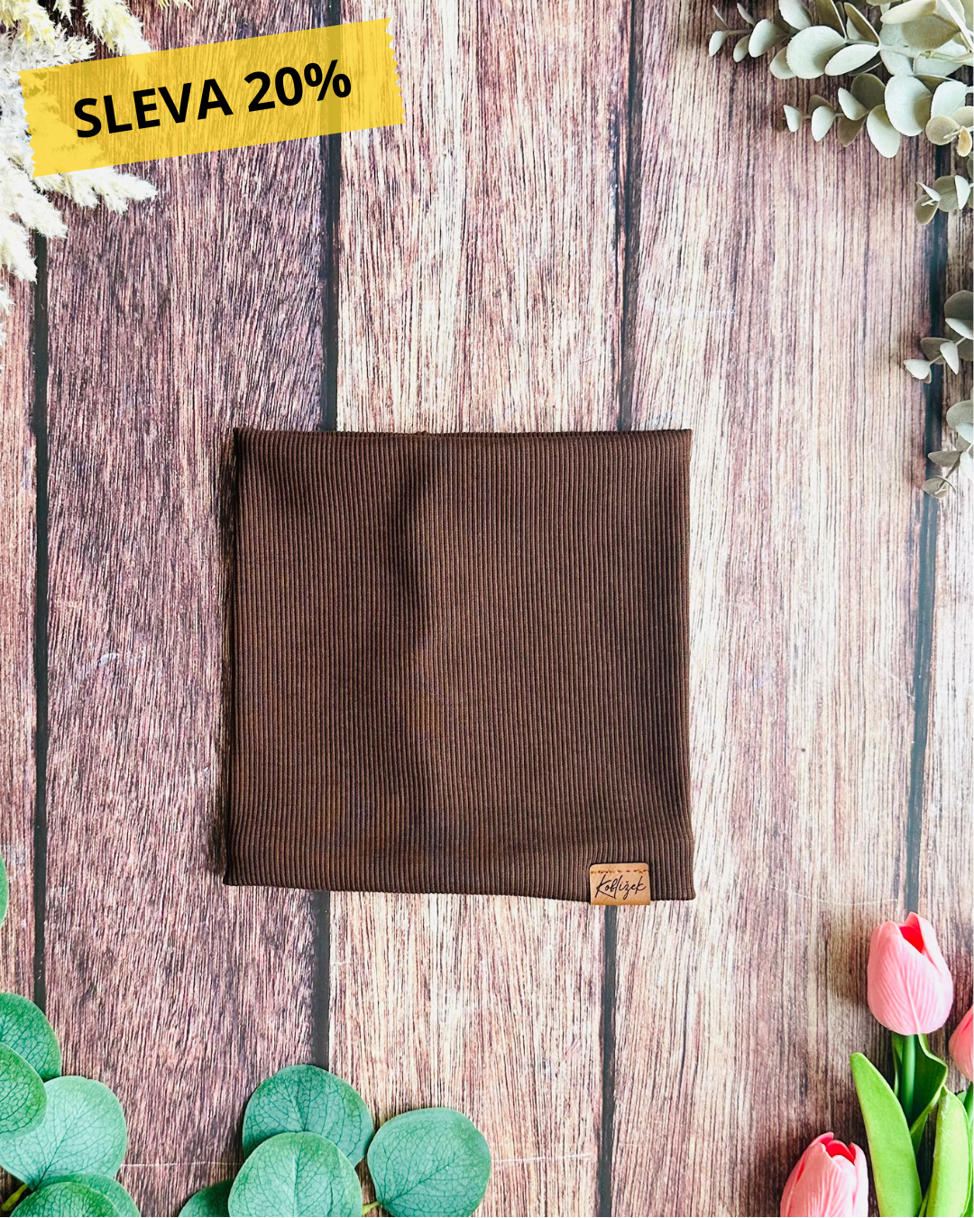 Dvouvrstvý nákrčník Čokoláda