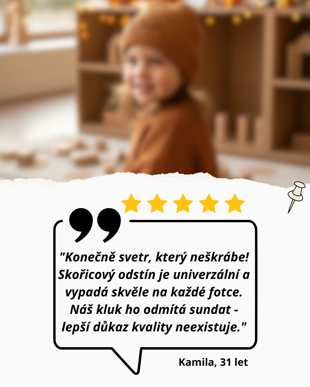 Svetr "Must Have Hipster" Skořice