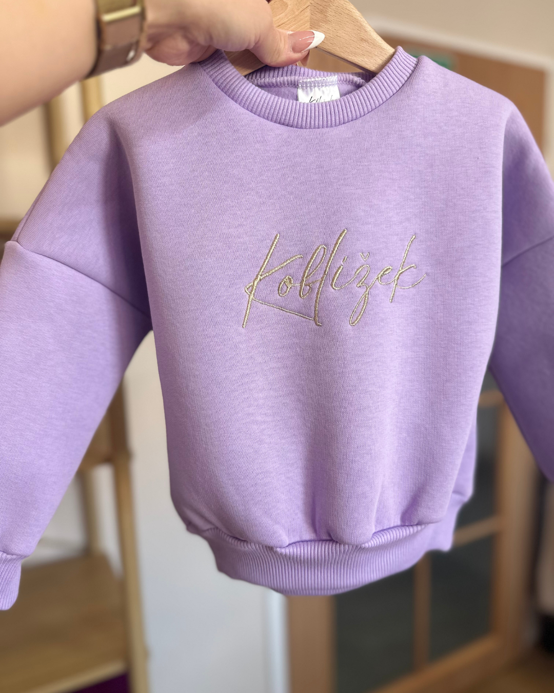Mikina Fluffy Lila 💜 PREMIUM nášivka