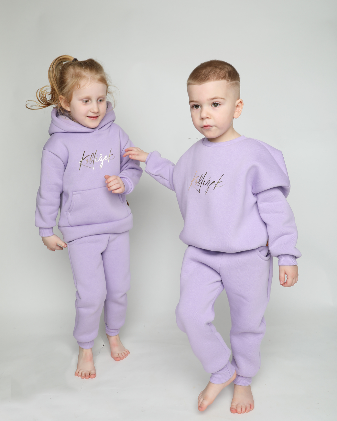Zvýhodněný set mikina Fluffy a tepláky Lila 💜