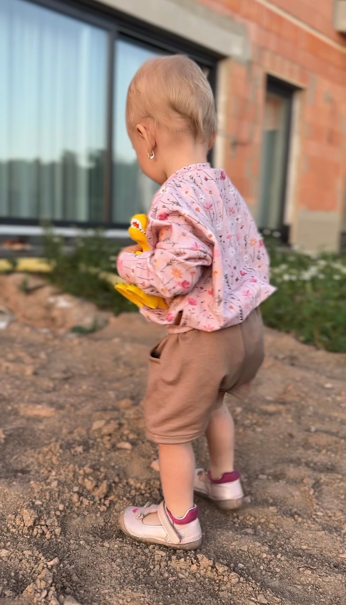 Mikina "Oversized" Růžová kvítka