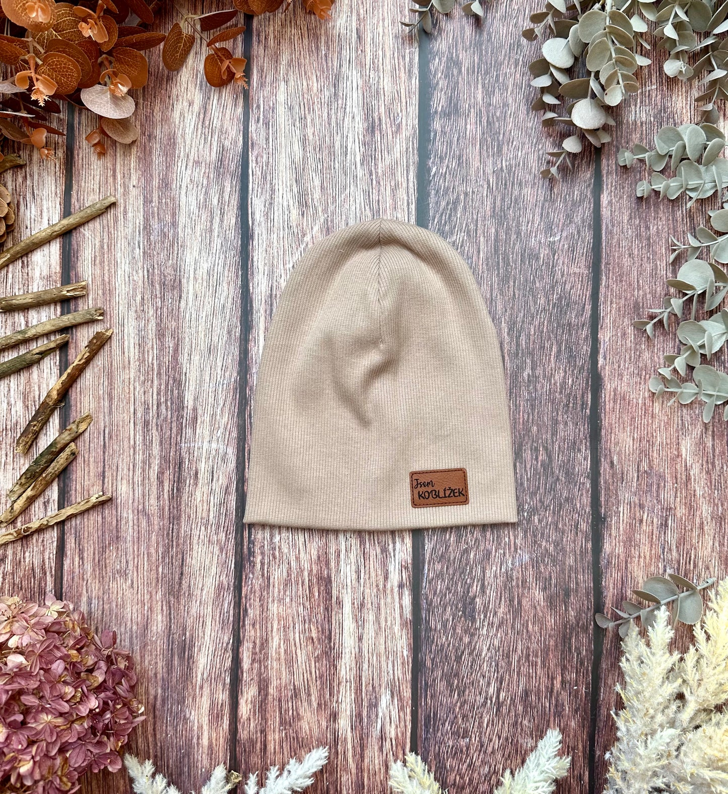 Čepička "Beanie" Zajda Tmavě béžová