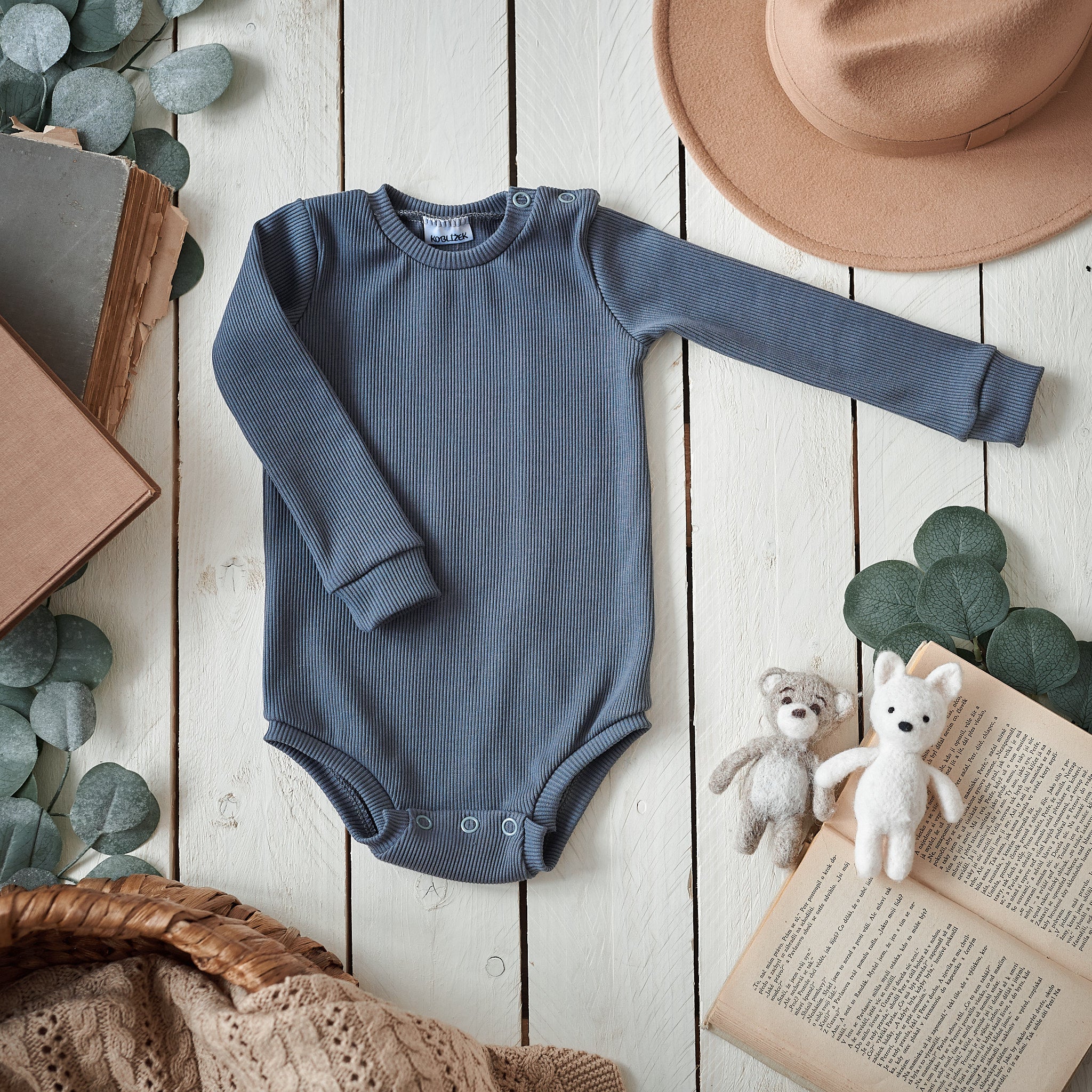 Body s dlouhým rukávem Ocelová