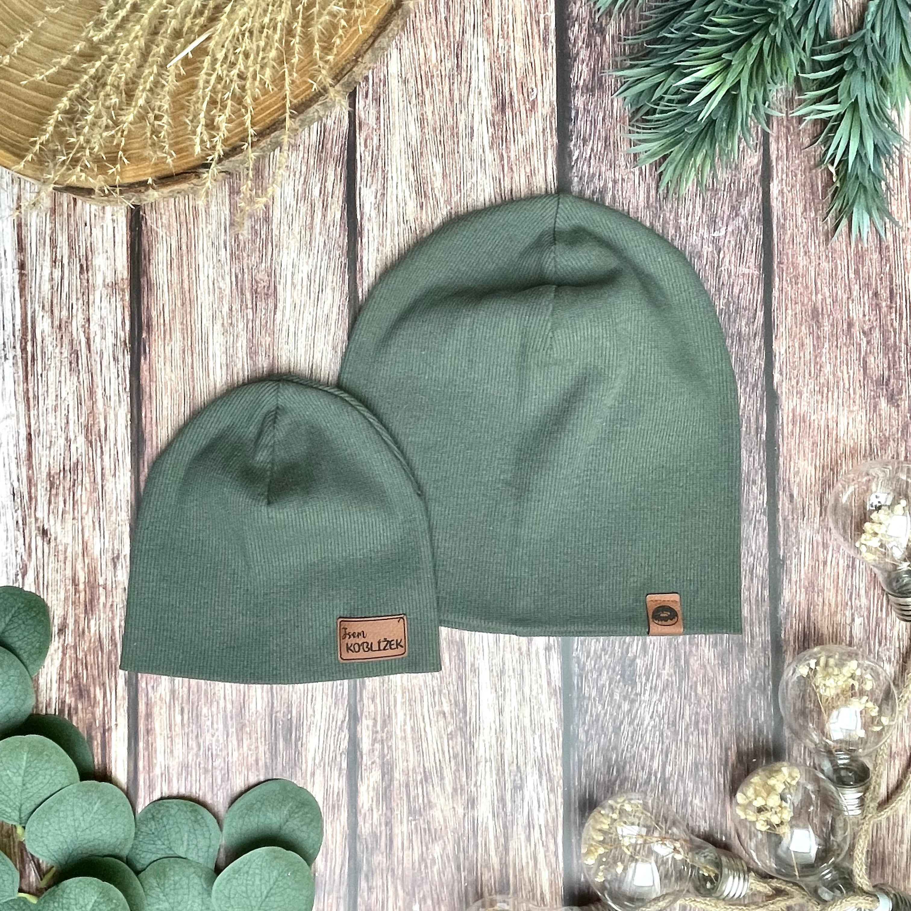 Čepice "Beanie" Khaki Jsem koblížek