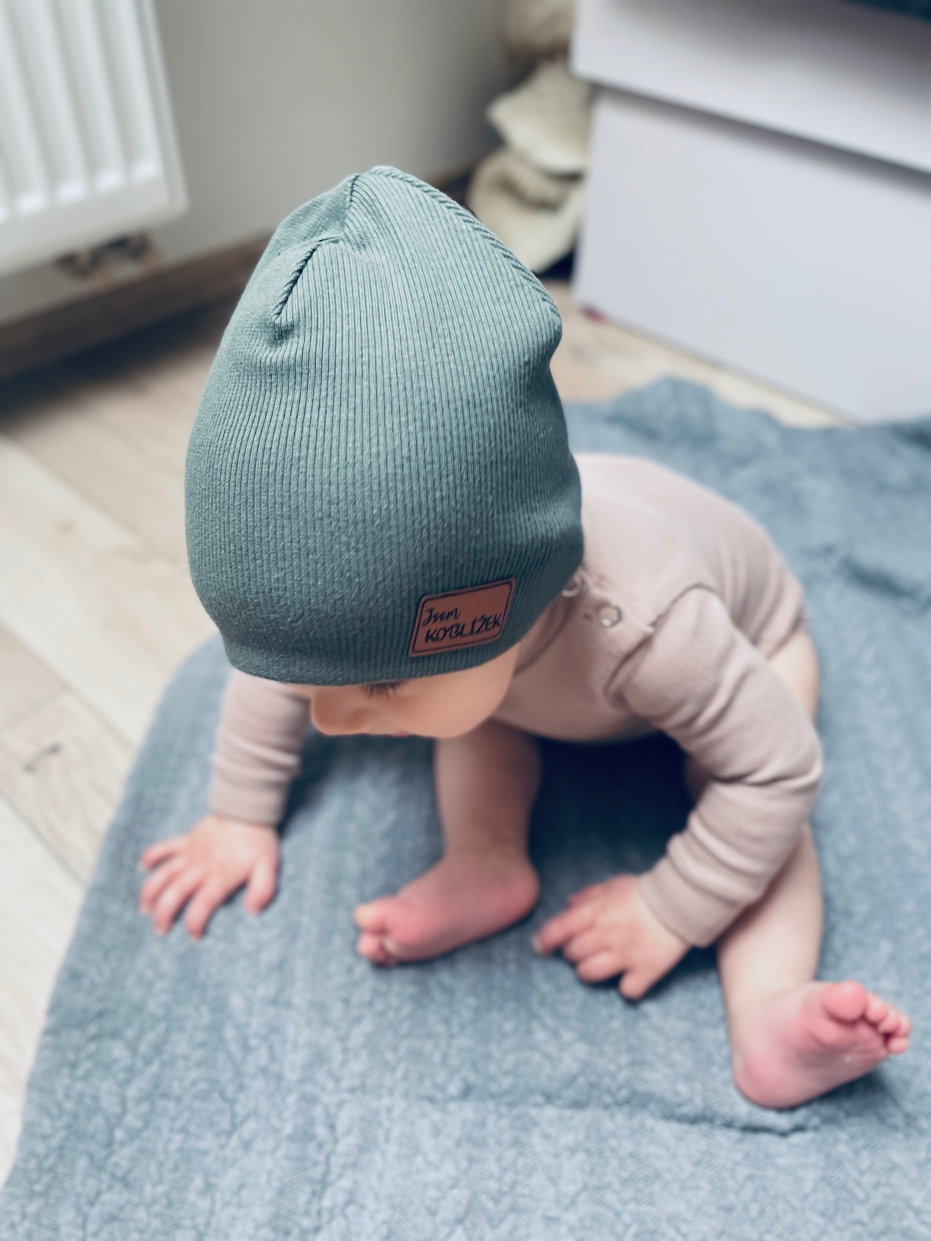 Čepice "Beanie" Khaki Jsem koblížek