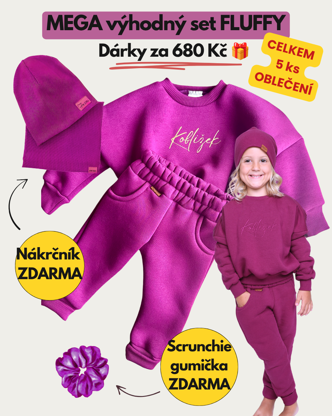 MEGA výhodný set Borůvka Fluffy