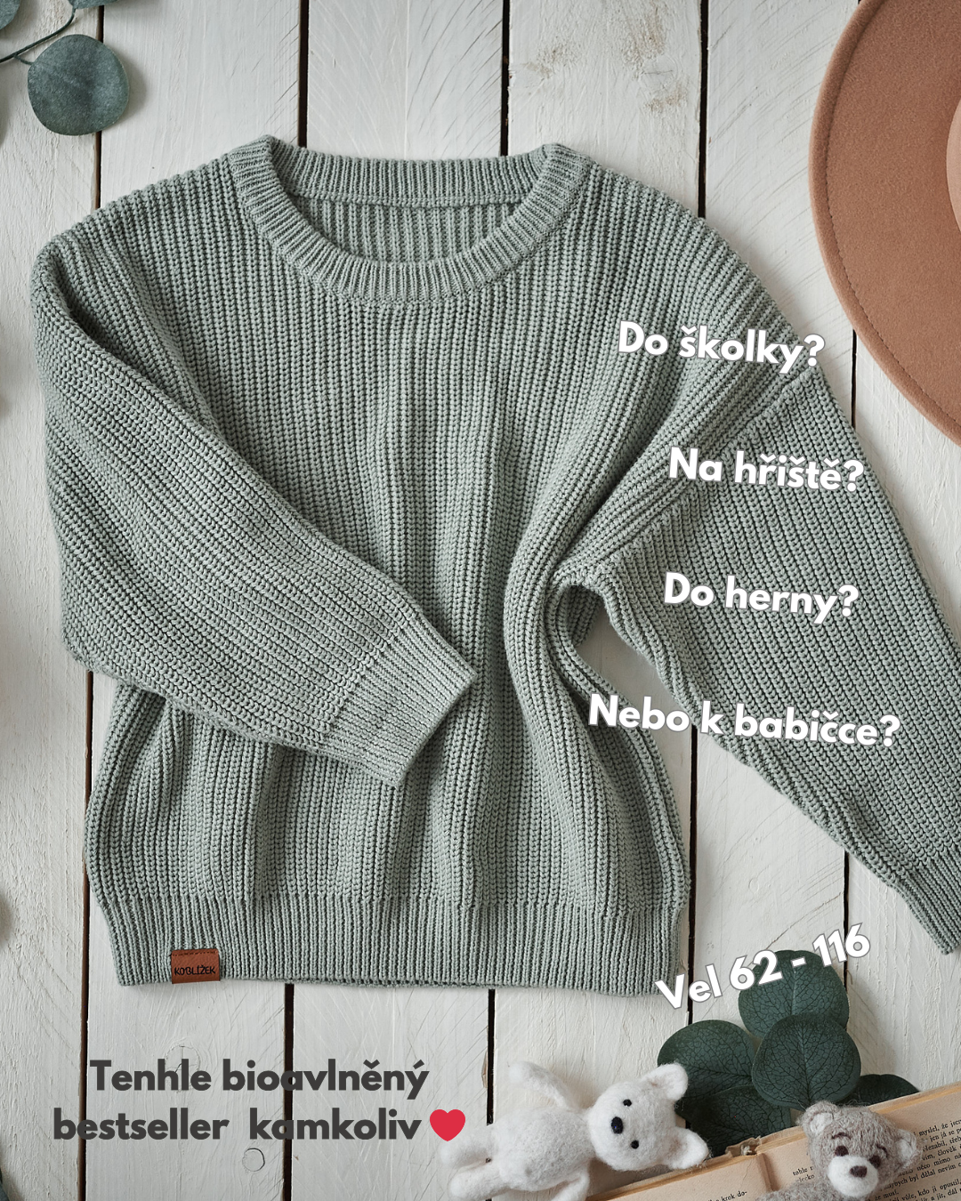 Svetr "Must Have Hipster" Pistácie