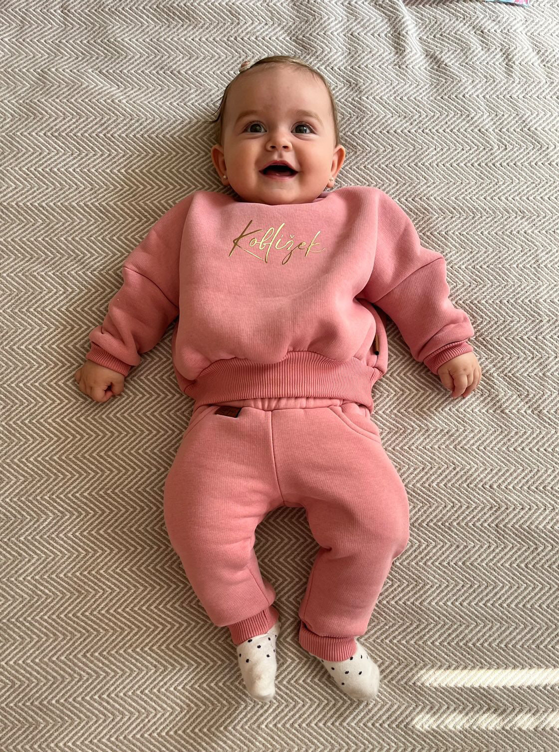 Mikina Fluffy Pudřenka