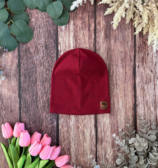 Čepice "Beanie" Vínová Koblížek vel. 74