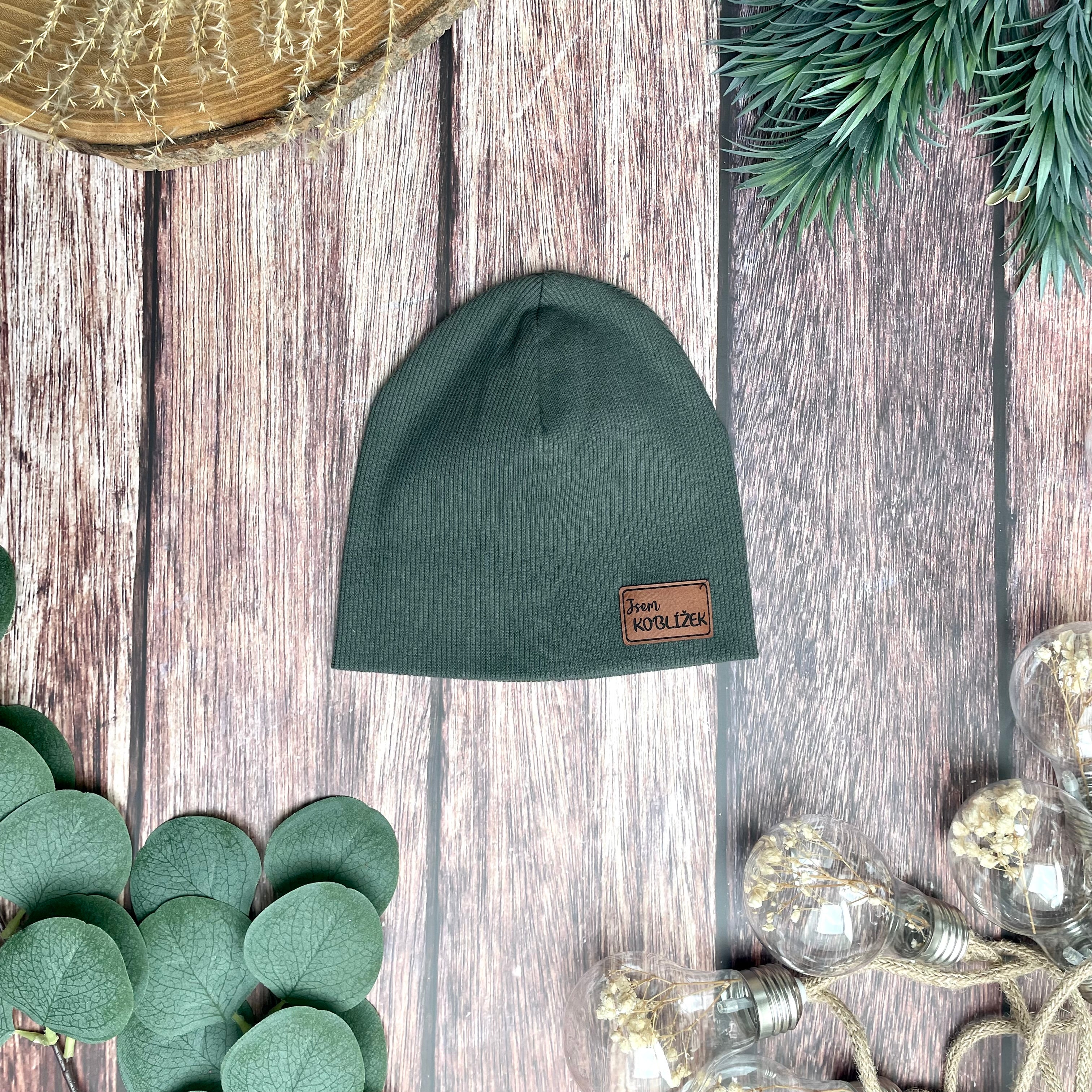 Čepice "Beanie" Khaki Jsem koblížek