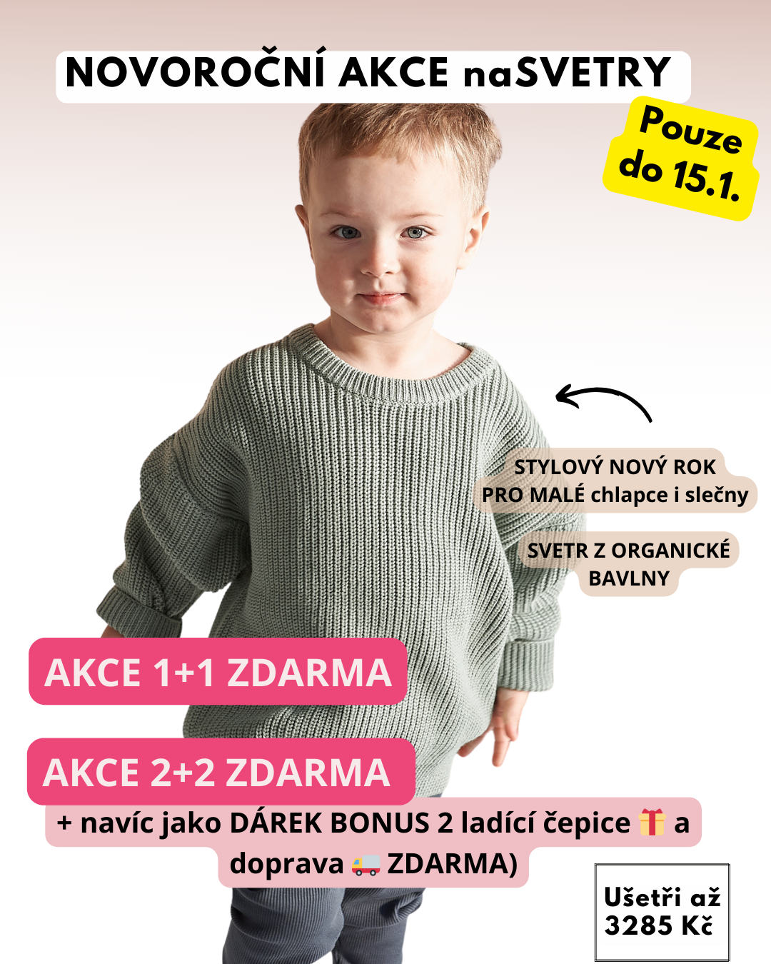 Svetr "Must Have Hipster" Pistácie