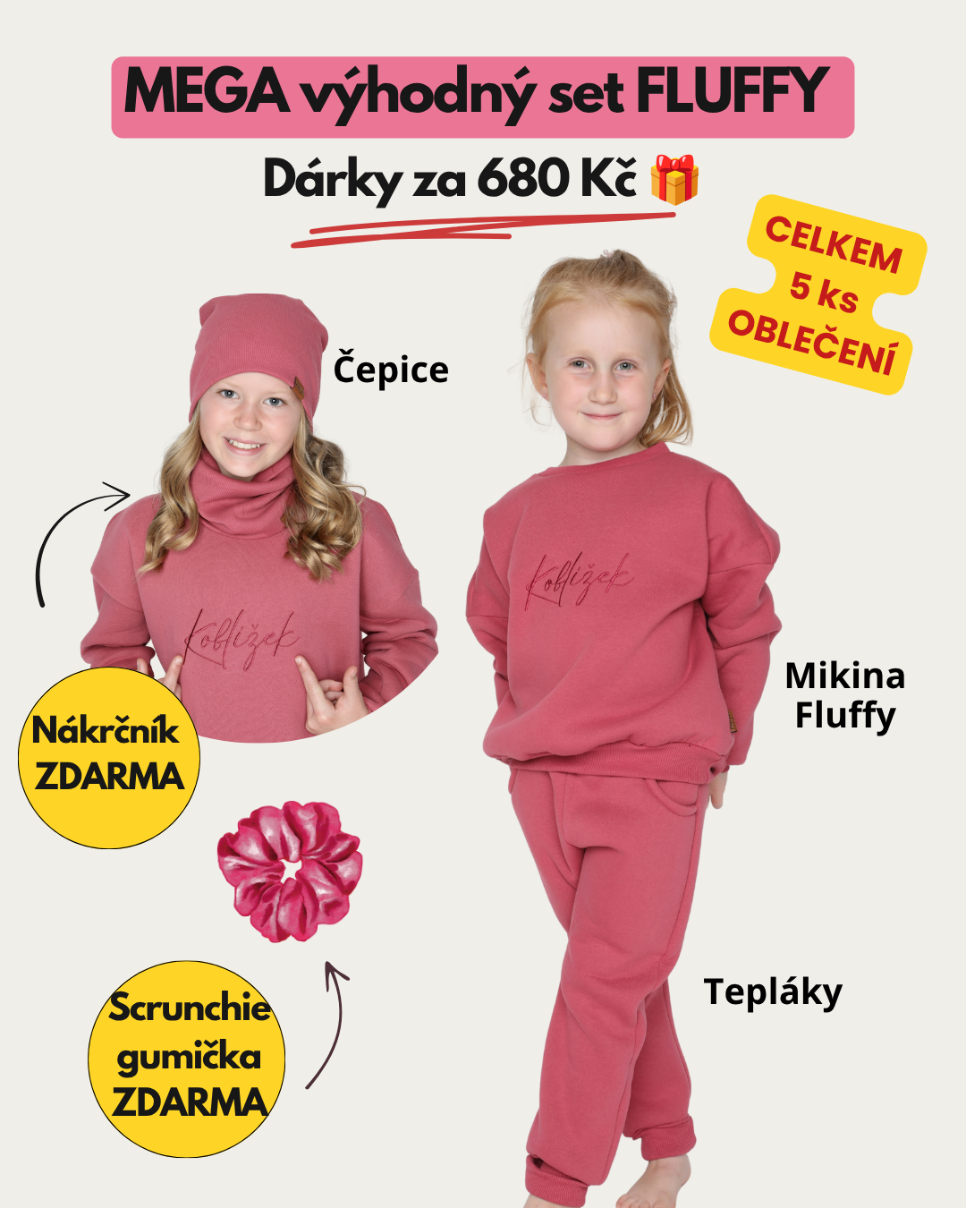 Mega výhodný set Jahoda Fluffy